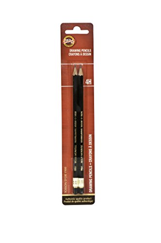 Koh-I-Noor Toison d'Or Graphite Pencil, 4H Degree, 2 Pack (FA1900.4HBC) - size: 2 Count (Pack of 1), style: 4h