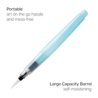 KINGART Studio Water Brush Pens, Assorted Tips, Set of 4