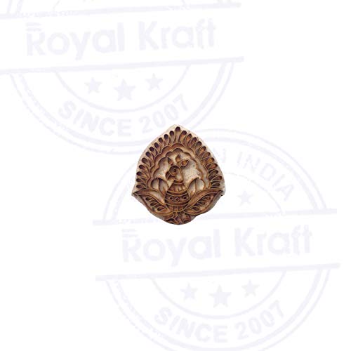 Innovative Wooden Stamp Brass Peacock Pattern Clay Printing Block BSCtag004 - size: BSCtag004