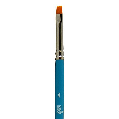 Princeton Select Artiste Chisel Blender Brush, Synthetic, Short Handle, Size 4, 1 Count - color: Princeton Blue, size: Size 4