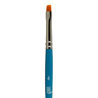 Princeton Select Artiste Chisel Blender Brush, Synthetic, Short Handle, Size 4, 1 Count - color: Princeton Blue, size: Size 4