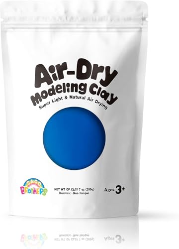 Sago Brothers Modeling Clay for Kids - Blue, 7 oz Molding Magic Clay for Kids Air Dry, Super Soft Clay for DIY Slime, Ultra Light Air Dry Modeling Clay for Toddlers Children Teens | Molding magic clay for kids air dry, super soft for DIY slime. Ultra ligh