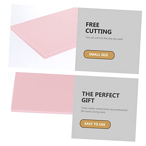 Veemoon 5pcs Rubber Carving Blocks for Stamp Making Soft Smooth Edges for Easy Handling for Crafts and Art Projects Versatile Stamp Accessories