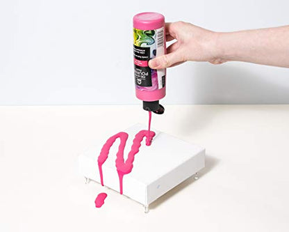 FolkArt Pre-Mixed Acrylic Pouring Paint, 8 oz, Bright Pink - color: Bright Pink