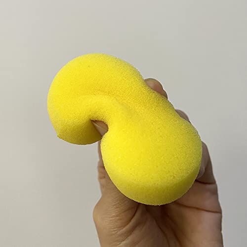 6 Pcs Round Painting Sponge WAFJAMF 2.96inch Yellow Craft Sponges Clay Sponge for Face Painting Art Crafts - size: 6PCS