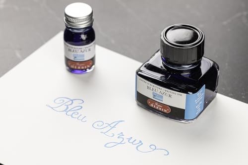 Herbin Fountain Pen Ink - 30ml Bottled - Bleu Azur - color: Bleu Azur, size: 1 fl oz