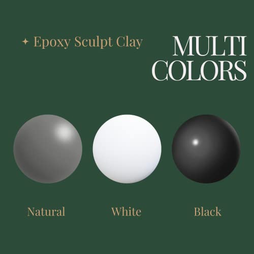 Smalltongue White AB Epoxy Sculpt Clay, 2 Part Epoxy Sculpture Modeling Paste Clay (A & B) 1 Pound, for Modeling, Repair, Fill Up Retrofit and Sculpture, with Tools - color: WHITE, size: 1 Pound
