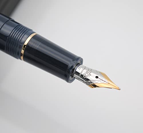 JINHAO 82 Fountain Pen with Gold Clip (F Nib 0.5mm, Caribbean Sea Blue) - color: Caribbean Sea Blue