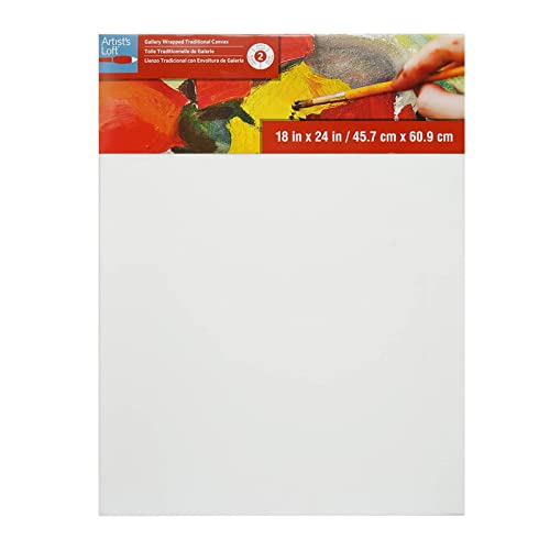 Artist's Loft Level 2 Gallery Wrapped Traditional Canvas, 12 Pack - size: 18 x 24