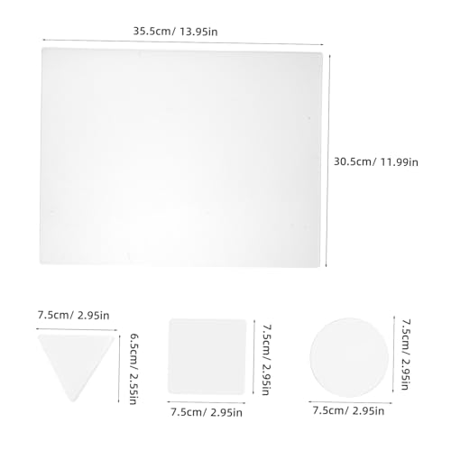 VILLCASE 4pcs Reusable Gel Printing Plates Set for Monoprinting 8mm Thick 305x355mm Craft Gel Plates for Printmaking Supplies, DIY Card Making, Journaling, and Mixed Media Art
