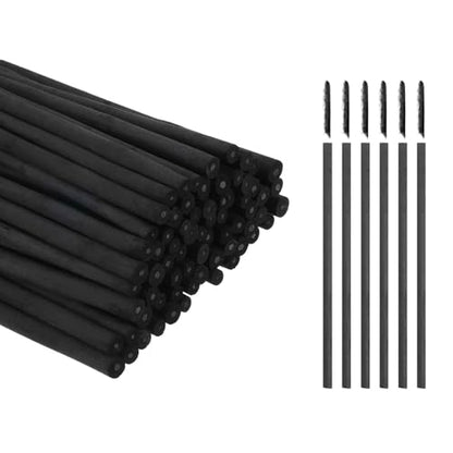 MECCANIXITY 100Pcs Willow Charcoal Sticks, 2-4mm Willow Charcoal Pencils Soft Sketch Vine Art Supplies Set for Drawing Sketching Shading Painting Artists Beginners
