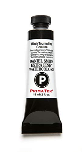 Daniel Smith Extra Fine Watercolor Paint, 15ml Tube, Black Tourmaline Genuine, 284600207, 0.5 Fl oz (Pack of 1) - color: Black Tourmaline Genuine