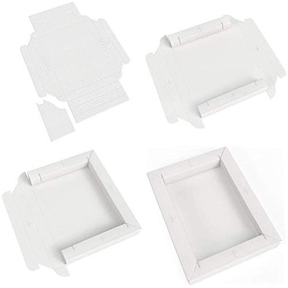 ARTEZA Acrylic Paper Foldable Canvas Pad, 5x6.6 Inches, 20 Sheets, DIY Frame