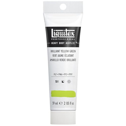 Liquitex Professional Heavy Body Acrylic Paint, 2-oz (59ml) Tube, Brilliant Yellow Green - color: Brilliant Yellow Green, style: 2-oz Tube