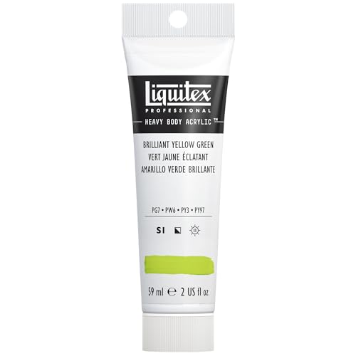 Liquitex Professional Heavy Body Acrylic Paint, 2-oz (59ml) Tube, Brilliant Yellow Green - color: Brilliant Yellow Green, style: 2-oz Tube