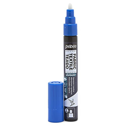 Pebeo 7A Marter Fabric Marker, 4 mm, Blue - color: Blue