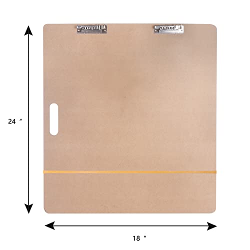 Vencer 18" x 24" Artist Sketch Tote Board,Drawing Board with Clips and Handle for Classroom,Studio or Field Use,VAB-002 - size: 18" x 24"