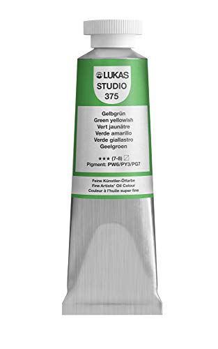Lukas Studio Artist Oil Color Paints - High-pigment oil paint made with natural binder for artist, painting, & more! - [Green Yellowish - 37 mL] - color: Green Yellowish, size: 1.3 Fl Oz (Pack of 1)