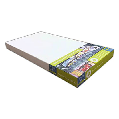 Artist's Loft 10" x 20" Level 3 Gallery Wrapped Heavy Duty Canvas - Archival, Acid Free Cotton Canvas for Paint, Acrylic, & Oils - Bulk 12 Pack - size: 10\ x 20\
