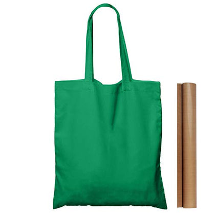 NPBAG 15 Pack 15'' X 16'' Green Cotton Tote Bags, Lightweight Blank Bulk Cloth bags with 1pc of PTFE Teflon Sheet - color: Green, size: Medium