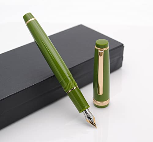 JINHAO 82 Fountain Pen with Gold Clip (F Nib 0.5mm, Avocado Green) - color: Avocado Green