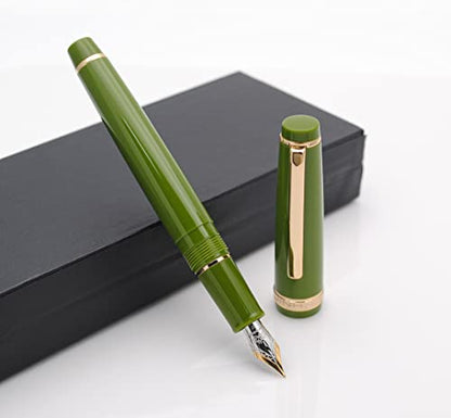 JINHAO 82 Fountain Pen with Gold Clip (F Nib 0.5mm, Avocado Green) - color: Avocado Green