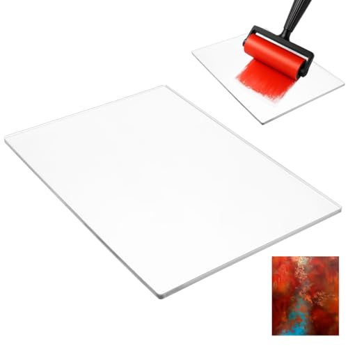 A3 Transparent Gel Plate for Printmaking Reusable Non-Stick Gel Printing Plate for Monoprinting Card Making Scrapbooking and Mixed Media