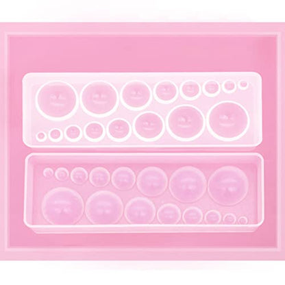 2PCS Cabochon Gem Silicone Mold, Clear Round Silicone Mold for Making Earrings Jewelry Making Crafting Projects - color: round-small