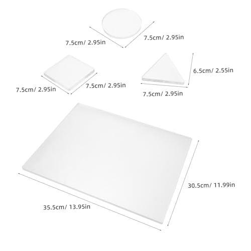 VILLCASE 4pcs Reusable Gel Printing Plates Set for Monoprinting 8mm Thick 305x355mm Craft Gel Plates for Printmaking Supplies, DIY Card Making, Journaling, and Mixed Media Art