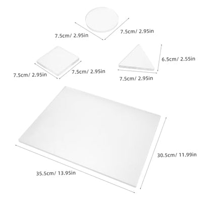 VILLCASE 4pcs Reusable Gel Printing Plates Set for Monoprinting 8mm Thick 305x355mm Craft Gel Plates for Printmaking Supplies, DIY Card Making, Journaling, and Mixed Media Art