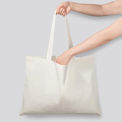 NPBAG 15 Pack 20'' X 16'' Large Natural Cotton Tote Bags, Lightweight Blank Bulk Cloth Bags with 1pc of PTFE Teflon Sheet - color: Natural, size: Large
