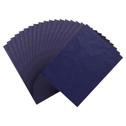 PATIKIL Carbon Paper, 100 Sheet A4 Graphite Transfer Tracing Copy Paper for Tracing Drawing Writing on Wooden Canvas Paper 8.3" x 11.7" Blue - color: Blue