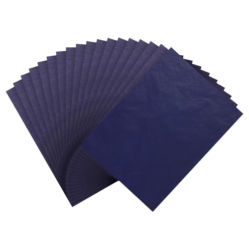 PATIKIL Carbon Paper, 100 Sheet A4 Graphite Transfer Tracing Copy Paper for Tracing Drawing Writing on Wooden Canvas Paper 8.3" x 11.7" Blue - color: Blue