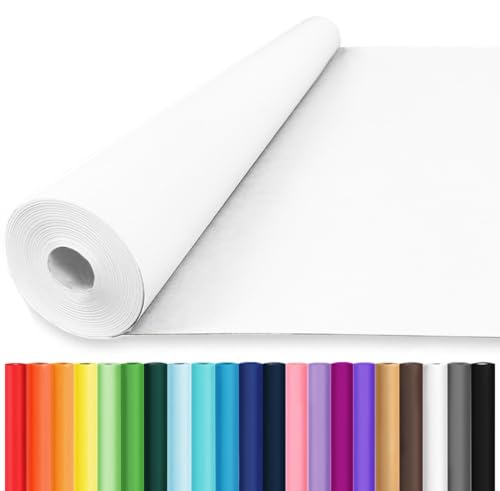 Vanhench 36" x 2400" (200') White Wrapping Paper Roll for Flower Bouquet Birthday Gifts, White Easel Painting Drawing Paper, Bulletin Board/Chart/Poster Paper, Kids Art Supplies - color: White, size: 36" X 200'