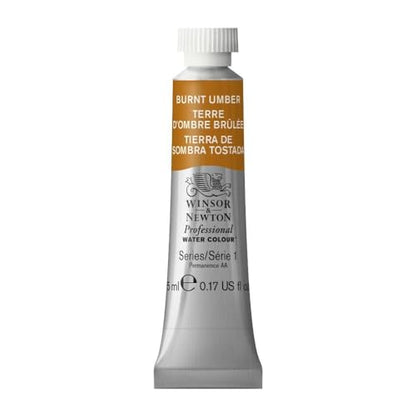 Winsor & Newton Professional Watercolor, 5ml (0.17-oz) Tube, Burnt Umber - color: Burnt Umber, style: 0.17-oz Tube
