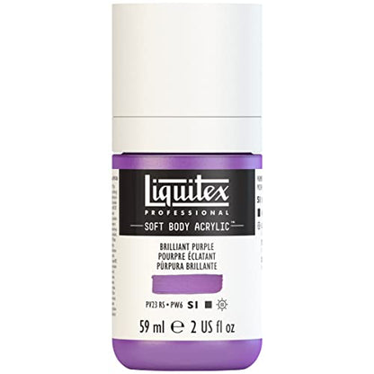 Liquitex Professional Soft Body Acrylic Paint, 59ml (2-oz) Bottle, Brilliant Purple - color: Brilliant Purple, style: 2-oz Bottle