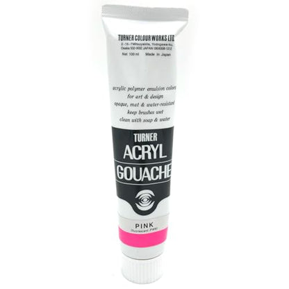 Turner Colour Works Acryl Gouache Artist Acrylic Paint - Single 100 ml Tube - Pink - color: Pink, style: 3.4 fl oz (100