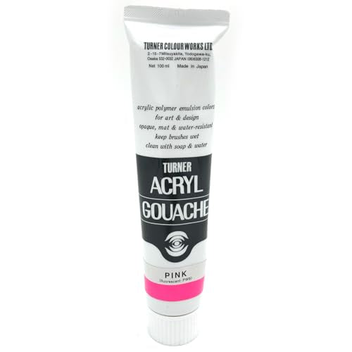 Turner Colour Works Acryl Gouache Artist Acrylic Paint - Single 100 ml Tube - Pink - color: Pink, style: 3.4 fl oz (100