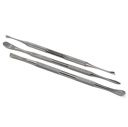 A2ZScilab - Stainless Steel Spatula Wax & Clay Sculpting Tool Carver Set, Carving Pottery Tools - Sculpture Shaper Polymer Modeling Tools for Clay, Pottery, Ceramics Artwork & Holiday Crafts (3PK) - style: 3PK