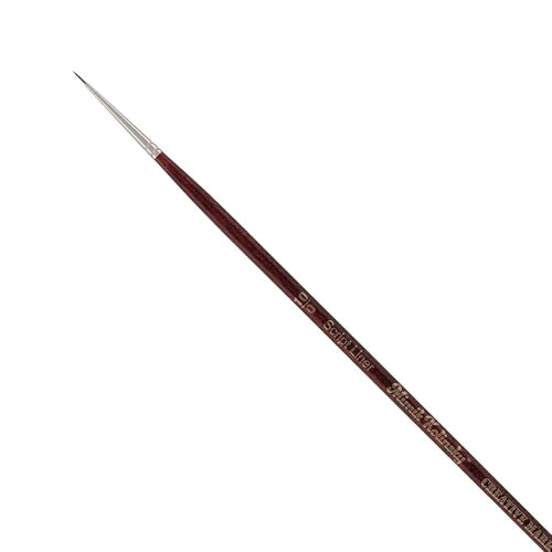 Creative Mark Mimik Kolinsky Watercolor Brush - # 10x0 Script Liner - Long Handle Synthetic Paint Brush - Handmade in Germany - Synthetic Sable Paint Brushes for Professional Artists - Animal-Friendly - size: 10x0