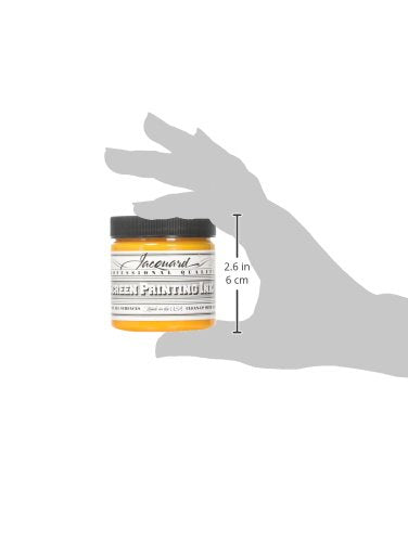 Jacquard Professional Screen Print Ink, Water-Soluable, 4oz Jar, Golden Yellow (102)