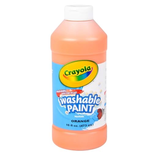 Crayola Washable Paint, Orange, 16oz - color: Orange