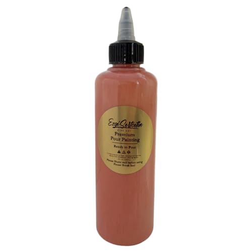 Premium Pour Painting 8 fl oz Fluid Art Ready to Pour Acrylic Paint Coral Gustavo - color: Coral Gustavo