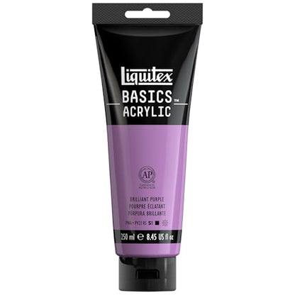 Liquitex BASICS Acrylic Paint, 250ml (8.5-oz) Tube, Brilliant Purple - color: Brilliant Purple, size: 8.45 Fl Oz (Pack of 1)