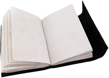 AzureGreen DOUBLE DRAGON Blank Page BOOK Handcrafted Leather Writing Unlined 5 x 7 JOURNAL (MEDIUM, Large Brown 8"x6") - color: Large Brown