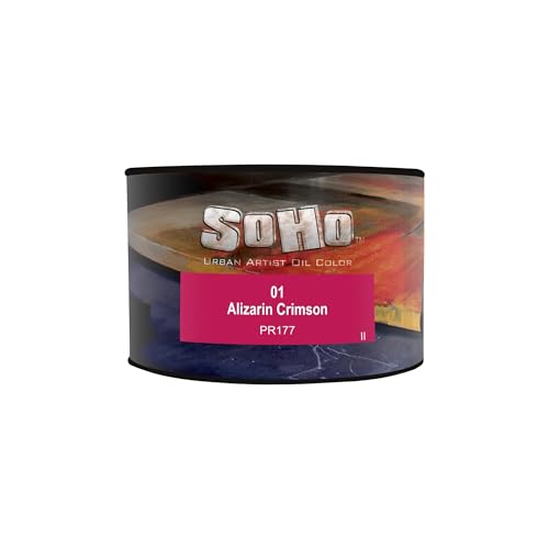 Soho Urban Artist Oil Paint - Alizarin Crimson, 430 ml Can - Best Valued Oil Colors for Painting, Excellent Pigment Load - color: Alizarin Crimson, size: 14.54 Fl Oz (Pack of 1)