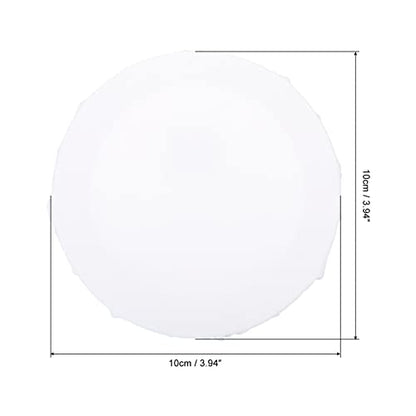 PATIKIL Paint Canvases Panel for Painting, 2 Pack 4x4 Inch Round Wood Frame Stretched Blank Art Board Panels for Acrylic, Oil, Tempera Painting, White - size: 4x4 Inch