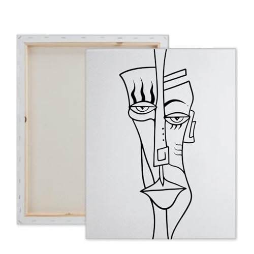 Essenburg Pre Drawn Canvas PICASSO 2 Paint Kit | Adult & Teen Sip and Paint Party Favor | DIY Date Night Couple Activity (S 8x10 CANVAS ONLY) - size: 14"L x 11"W