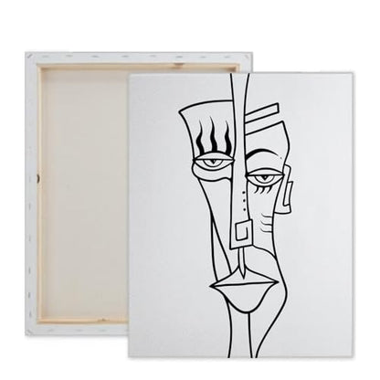 Essenburg Pre Drawn Canvas PICASSO 2 Paint Kit | Adult & Teen Sip and Paint Party Favor | DIY Date Night Couple Activity (S 8x10 CANVAS ONLY) - size: 14"L x 11"W