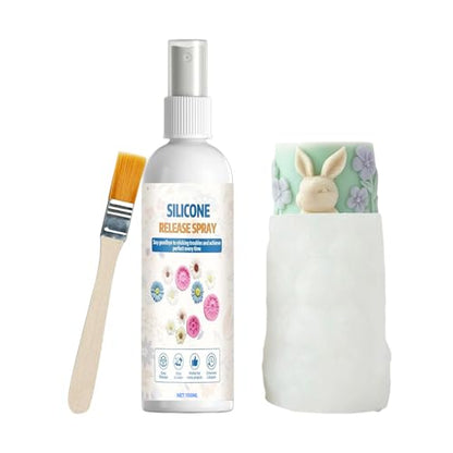 Silicone Release Spray – Epoxy Mold Demolding Agent, Smooth Separation Formula | Free Protection for Resin Candle DIY Mold Making